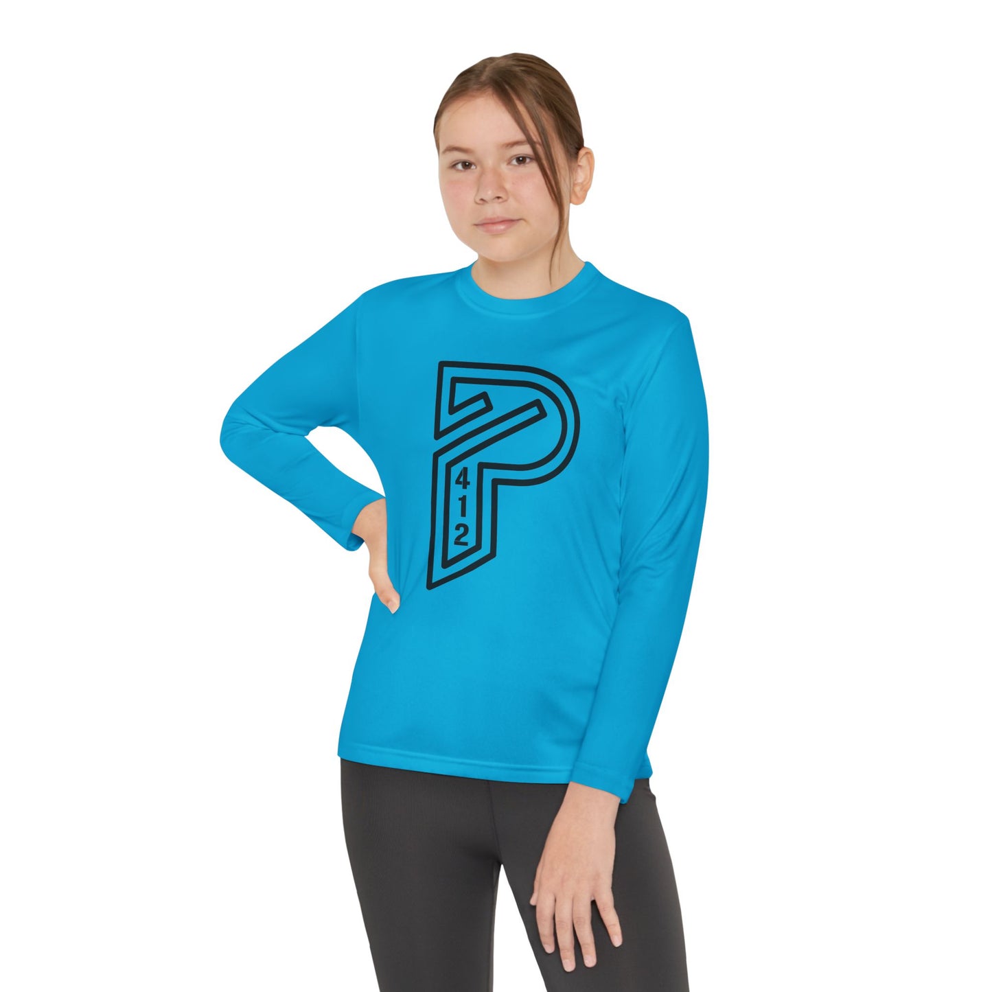 Youth Long Sleeve Bridges Color Rush Black Tee