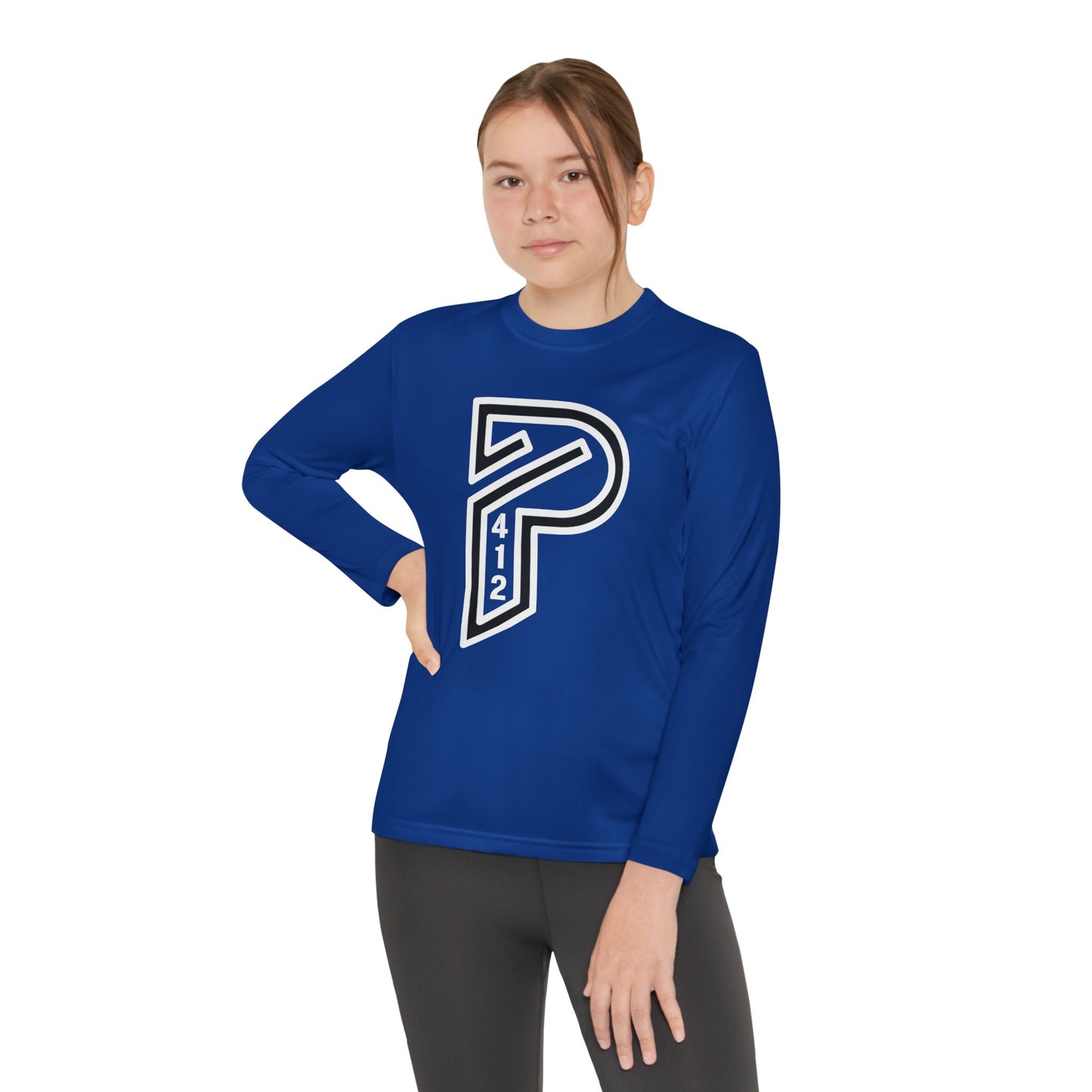 Youth Long Sleeve Bridges Color Rush White Tee
