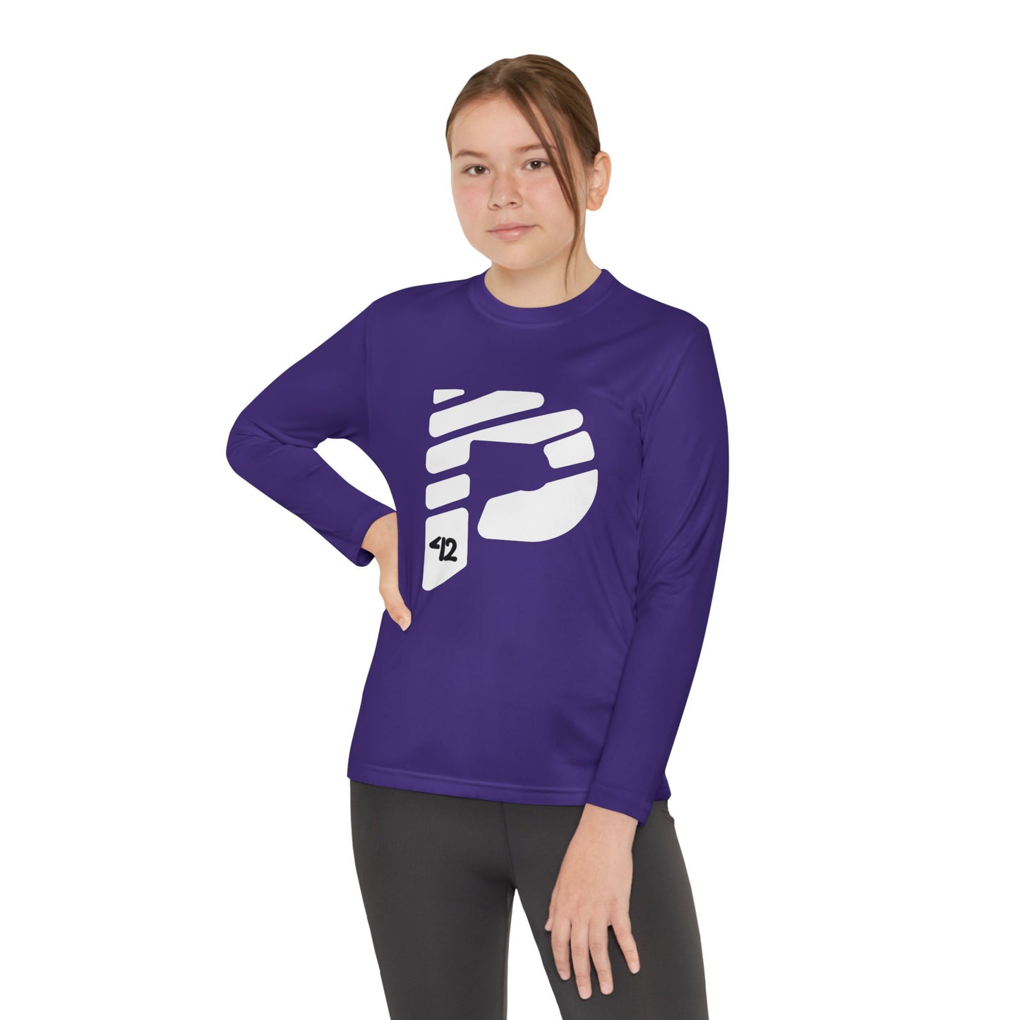 Youth Long Sleeve Color Rush White Tee