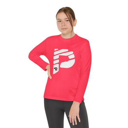 Youth Long Sleeve Color Rush White Tee