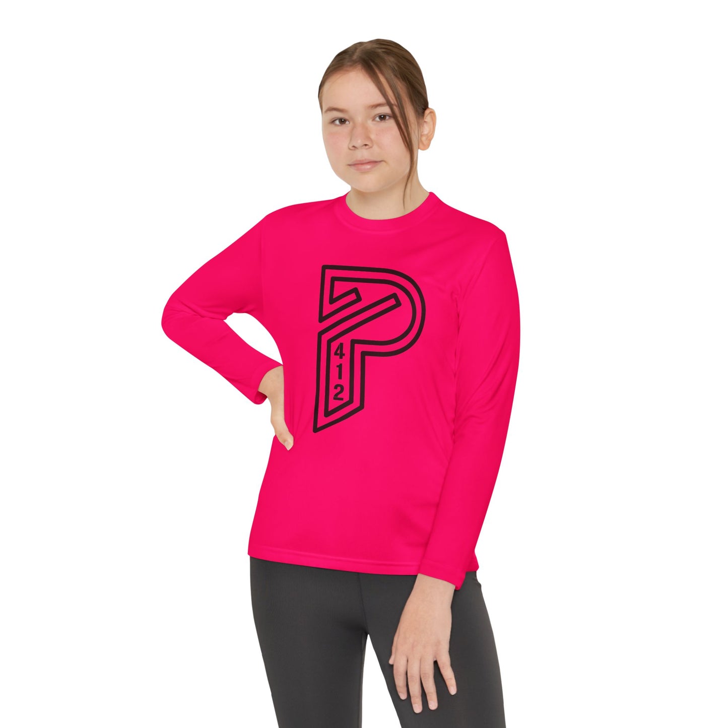 Youth Long Sleeve Bridges Color Rush Black Tee