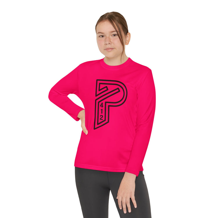 Youth Long Sleeve Bridges Color Rush Black Tee
