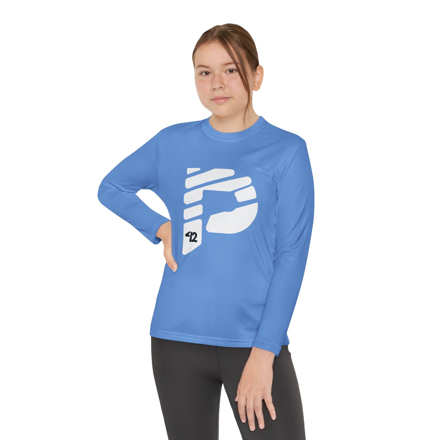 Youth Long Sleeve Color Rush White Tee