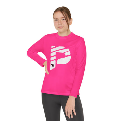 Youth Long Sleeve Color Rush White Tee
