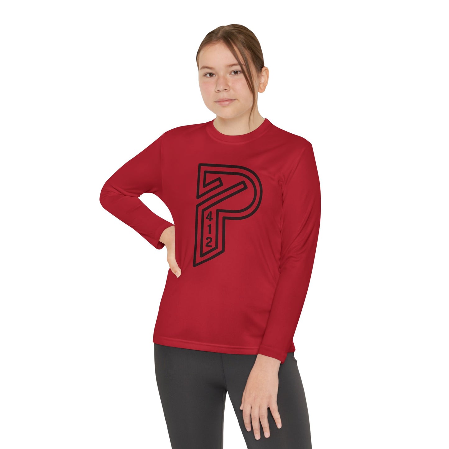 Youth Long Sleeve Bridges Color Rush Black Tee