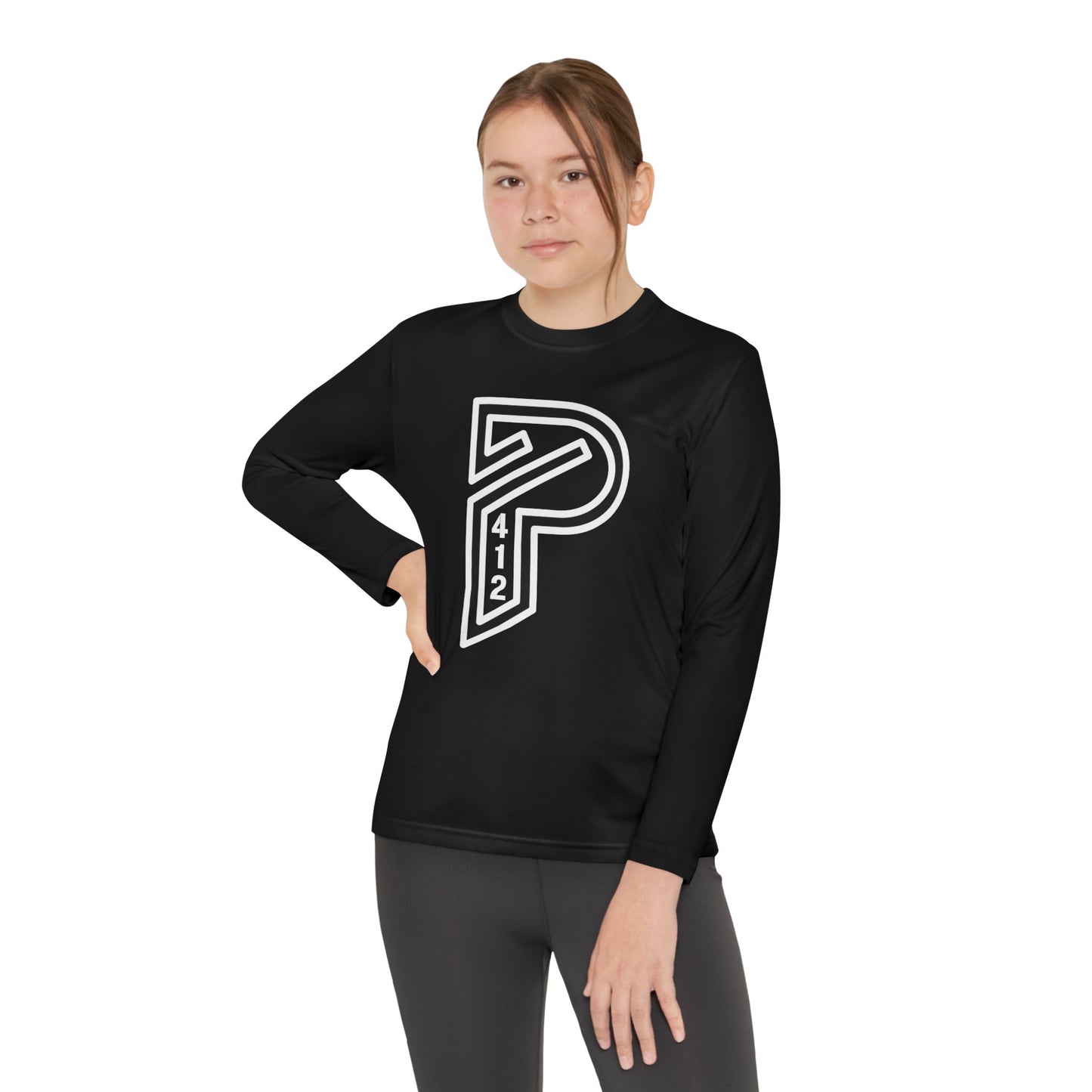 Youth Long Sleeve Bridges Color Rush White Tee