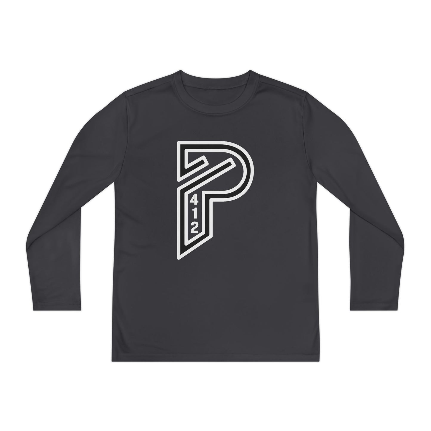 Youth Long Sleeve Bridges Color Rush White Tee