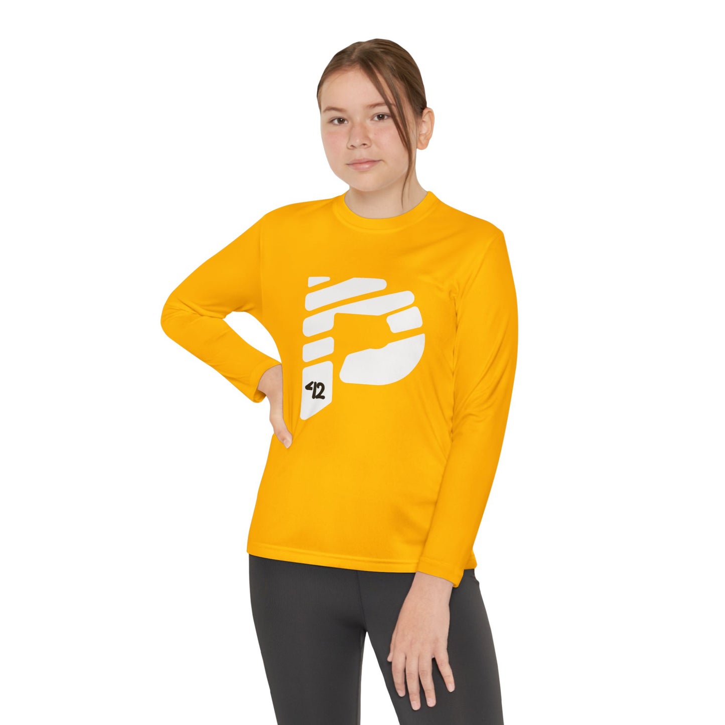 Youth Long Sleeve Color Rush White Tee